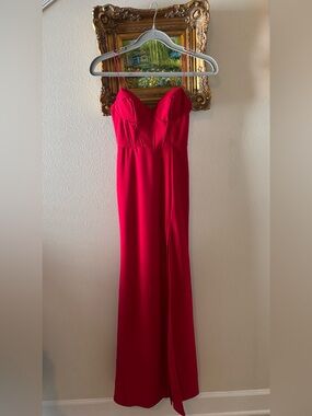 B Darlin Red Spaghetti Strap Dress